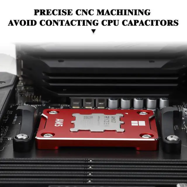 Alt view image 4 of 6 - ASF-Black AM5 CPU Holder, Corrective Anti-Bending Fixing Frame, Full-Fit Fixed Non-Marking Mounter, AM5 Anti-Bending Contact Frame, CPU Cooler Standard Red