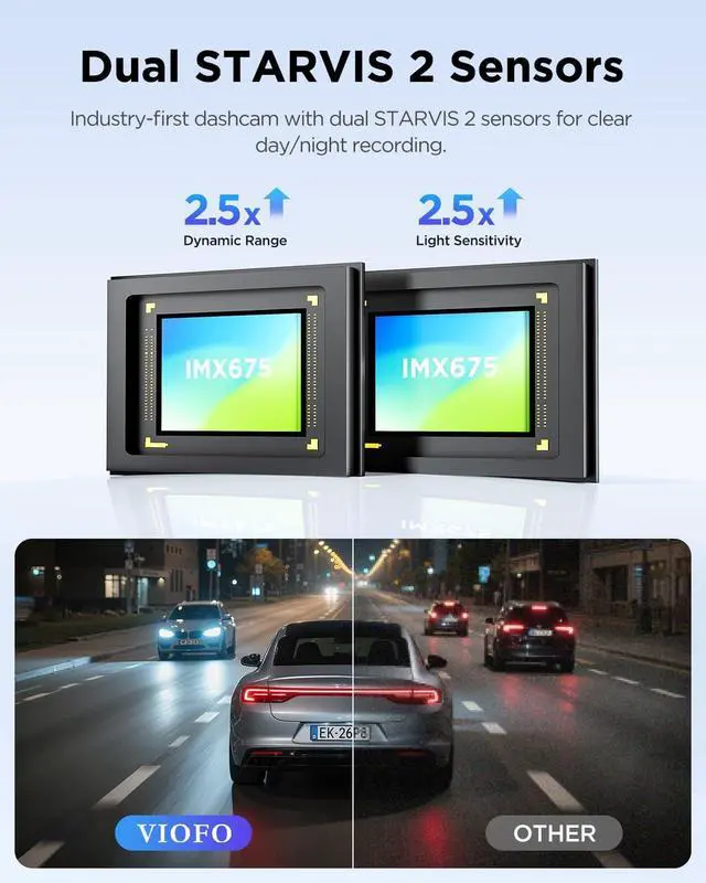 Alt view image 6 of 7 - A229 Plus Dash Cam Front and Rear, 2K Dual STARVIS 2 Sensors & HDR | 1440P+1440P Car Dash Camera, 5GHz Wi-Fi, Smart Voice Control, Ultra-Precise GPS, Built-in Supercapacitor, 24H Parking Modes