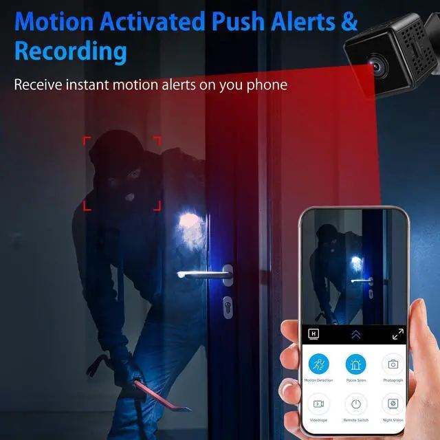 Alt view image 3 of 7 - Hidden Camera,1080P WiFi Spy Camera with Night Vision & Motion Detection, Wireless Security Camera for Pet/Baby/Nanny, App Live Feed Smallest Smart Home Monitor