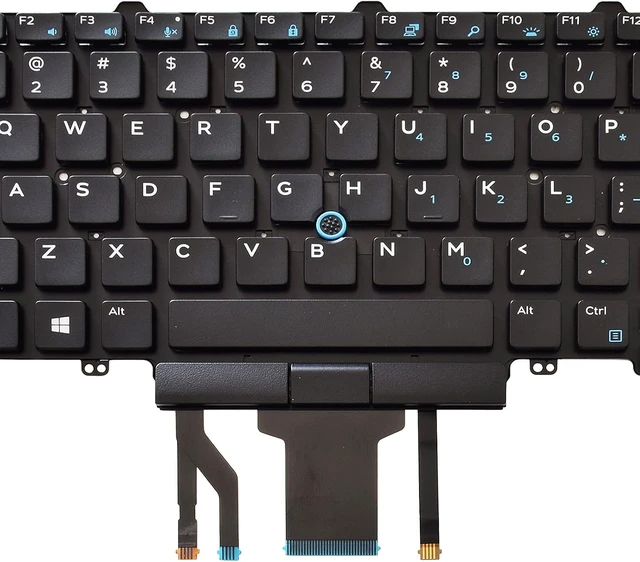 Alt view image 6 of 7 - Backlit Keyboard Replacement Compatible with Dell Education(Latitude ) E5450 E5470 E5480 E7450 P40G E7470 E7480,Latitude 14 5480 5488 5490 5491 7480 7490 with Pointer US Layout