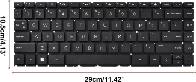 Alt view image 2 of 4 - Replacement Keyboard Compatible with HP 14-CK 14-CD 14-CM 14-DG 1 Black US Layout (Black Without Backlit)