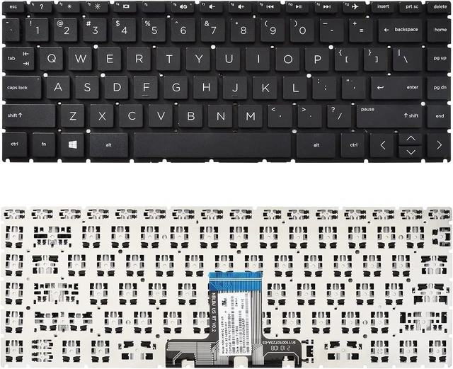 Main image of Replacement Keyboard Compatible with HP 14-CK 14-CD 14-CM 14-DG 1 Black US Layout (Black Without Backlit)