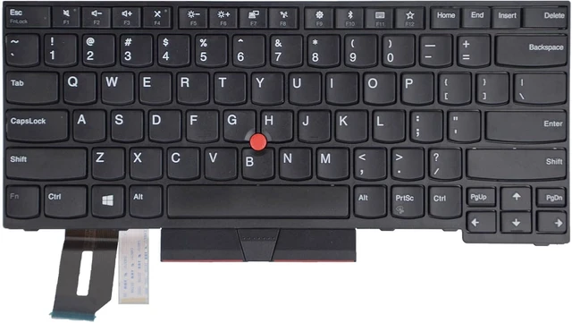 Alt view image 3 of 6 - Replacement Keyboard Compatible with Lenovo IBM ThinkPad E480 E490 E495 L380 L390 L480 L490 T480S T490 T495 R480 R490 S2 3rd TP00091A with Pointer (No Backlight)