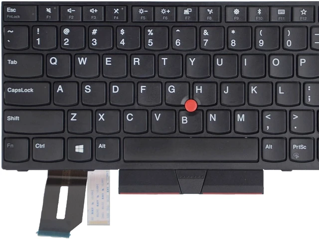 Alt view image 4 of 6 - Replacement Keyboard Compatible with Lenovo IBM ThinkPad E480 E490 E495 L380 L390 L480 L490 T480S T490 T495 R480 R490 S2 3rd TP00091A with Pointer (No Backlight)
