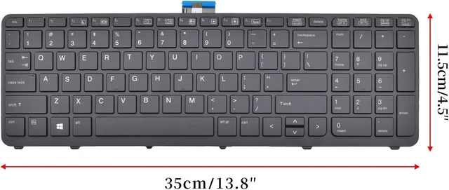 Alt view image 7 of 7 - Replacement Keyboard Compatible with HP ZBOOK 15 G1 ZBOOK 15 G2 ZBOOK 17 G1 ZBOOK 17 G2 Series (with Backlight,No Pointer)