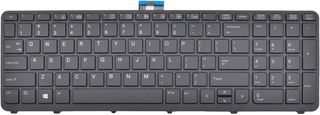 Alt view image 5 of 7 - Replacement Keyboard Compatible with HP ZBOOK 15 G1 ZBOOK 15 G2 ZBOOK 17 G1 ZBOOK 17 G2 Series (with Backlight,No Pointer)