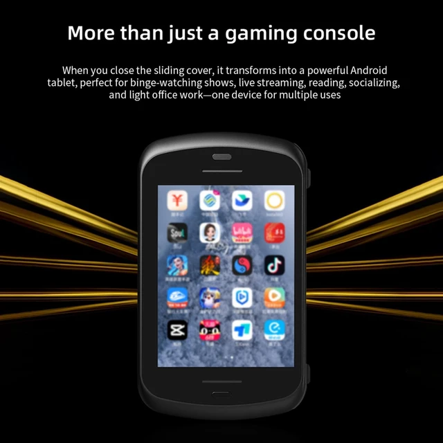 Alt view image 2 of 7 - RG Slide Retro Handheld Game Console , 4.7-inch LTPS in-Cell Screen Capacitive Joystick Android 13 System Support AI Assistant 5G WiFi Bluetooth 5.0 NO Game Card(Black)