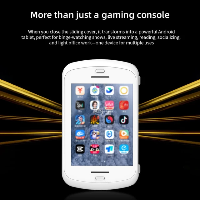 Alt view image 4 of 7 - RG Slide Retro Handheld Game Console , 4.7-inch LTPS in-Cell Screen Capacitive Joystick Android 13 System Support AI Assistant 5G WiFi Bluetooth 5.0 NO Game Card(Black) White