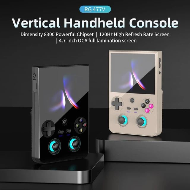 Alt view image 2 of 7 - RG477V Retro Handheld Game Console , 4.7 Inch Touch Screen Android 14 System Support WiFi 6E Bluetooth 5.3 Dimensity 8300 Processor 8+128GB(Black)