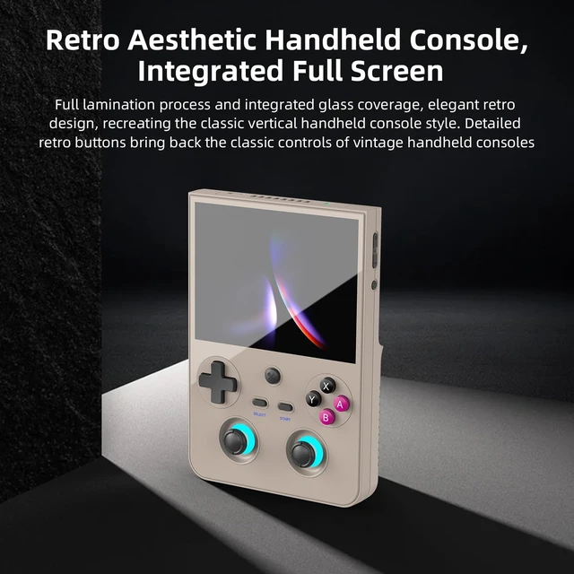 Alt view image 3 of 7 - RG477V Retro Handheld Game Console , 4.7 Inch Touch Screen Android 14 System Support WiFi 6E Bluetooth 5.3 Dimensity 8300 Processor 8+128GB(Gray)