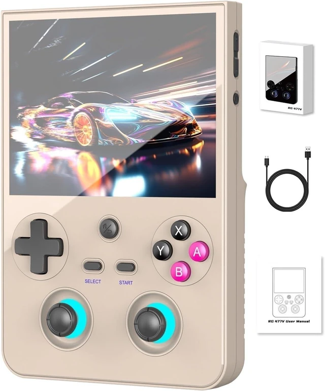 Main image of RG477V Retro Handheld Game Console , 4.7 Inch Touch Screen Android 14 System Support WiFi 6E Bluetooth 5.3 Dimensity 8300 Processor 8+128GB(Gray)