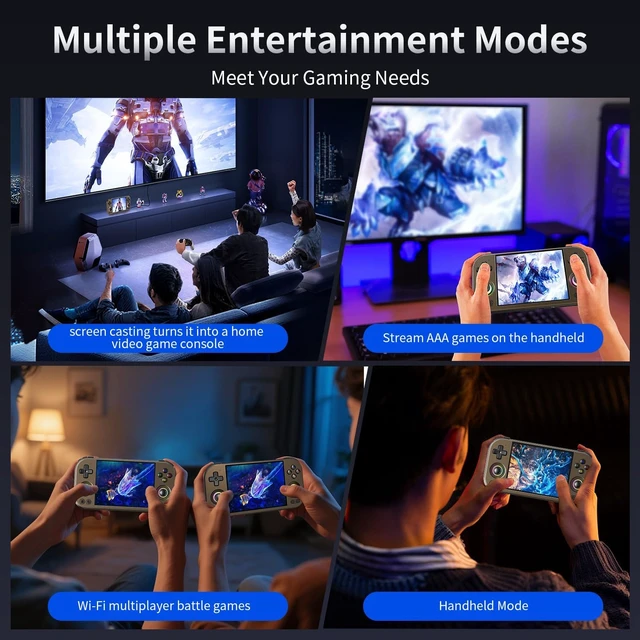 Alt view image 4 of 7 - RG477M Retro Handheld Game Console , 4.7 Inch Touch Screen Aluminum Alloy CNC Android 14 System Support WiFi 6E Bluetooth 5.3 Dimensity 8300 Processor 8+128GB(Chocolate Bronze)