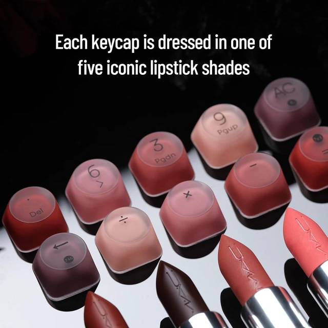 Alt view image 7 of 7 - Lipstick 84Keys Wireless Mechanical Keyboard, White Backlit Rechargeable Hot-swappable Keyboard with Gasket Design, 3 Types Connection for Windows, Mac OS/Black