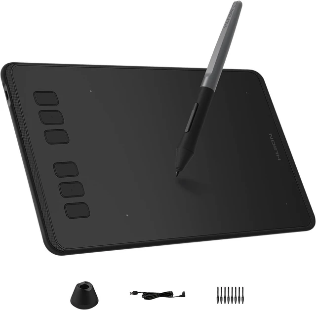 Main image of Inspiroy H640P 6.3*3.9nch Drawing Tablet 8192 Pen Pressure
Battery-Free Stylus, Tilt, 6 Hot Keys, Work with Mac/PC/Android, Digital Art for Beginner, Drawing, Writing, Design, Teaching