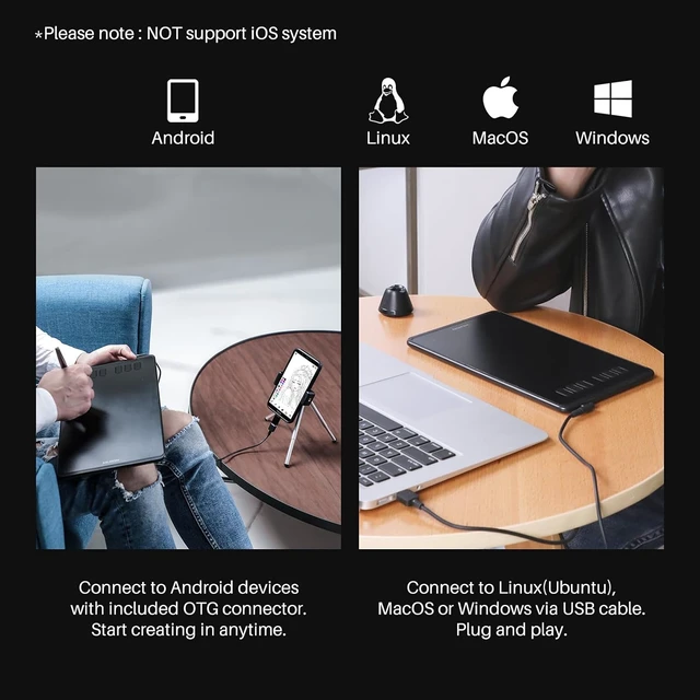 Alt view image 3 of 7 - Inspiroy H640P 6.3*3.9nch Drawing Tablet 8192 Pen Pressure
Battery-Free Stylus, Tilt, 6 Hot Keys, Work with Mac/PC/Android, Digital Art for Beginner, Drawing, Writing, Design, Teaching