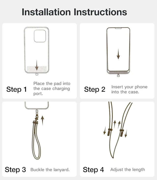 Alt view image 6 of 6 - Phone Lanyard Crossbody, Adjustable Neck Strap, Deep Purple
2 Tether Tabs, Metal Buckles, Anti-Theft, All-Day Comfort, Hands-Free, Universal, Fits iPhone, Samsung, Travel Essentials