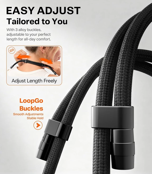 Alt view image 2 of 6 - Phone Lanyard Crossbody, Adjustable Neck Strap, Deep Purple
2 Tether Tabs, Metal Buckles, Anti-Theft, All-Day Comfort, Hands-Free, Universal, Fits iPhone, Samsung, Travel Essentials black