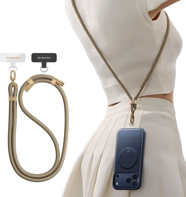Main image of Phone Lanyard Crossbody, Adjustable Neck Strap, Deep Purple
2 Tether Tabs, Metal Buckles, Anti-Theft, All-Day Comfort, Hands-Free, Universal, Fits iPhone, Samsung, Travel Essentials khaki