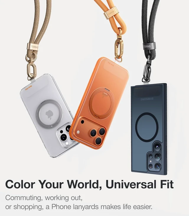 Alt view image 6 of 6 - Phone Lanyard Crossbody, Adjustable Neck Strap, Deep Purple
2 Tether Tabs, Metal Buckles, Anti-Theft, All-Day Comfort, Hands-Free, Universal, Fits iPhone, Samsung, Travel Essentials Blue
