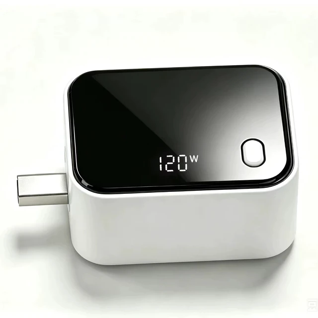 Alt view image 3 of 4 - 140W Full-Power Type-C Fast Charger with Digital Wattage Display, Auto Power-Off When Fully Charged, AI Device Recognition, PC Fireproof Material, Direct-Plug Design, Anti-Overcharge Battery Protectio
