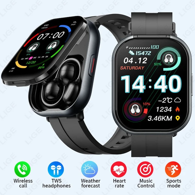 Alt view image 3 of 5 - D12 Smart Watch, 2.01" HD Square Screen, Bluetooth Calling, Heart Rate Blood Oxygen & Sleep Monitoring, Multiple Sports Modes, Weather Display, Step & Calorie Tracking, for iOS & Android WHITE