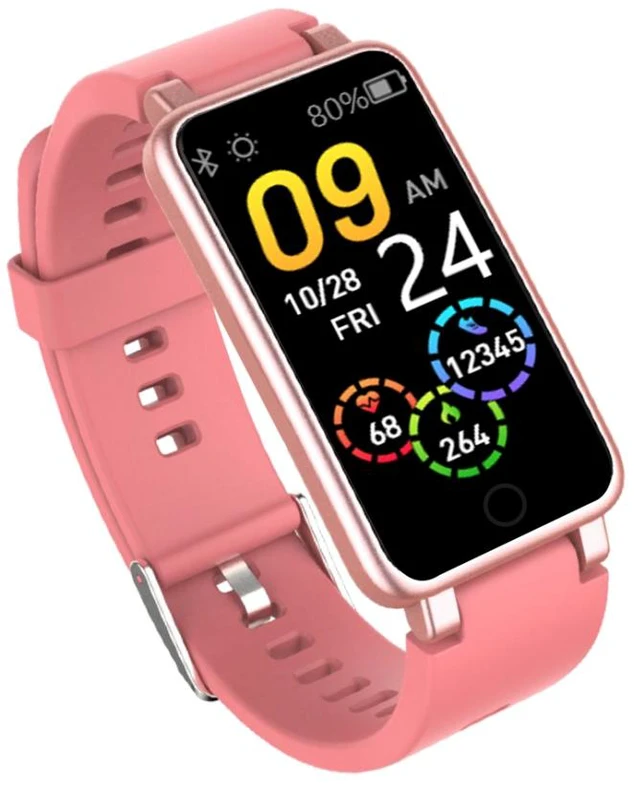 Main image of C2 PLUS Square Smart Watch, Bluetooth Calling, Health & Fitness Tracker with Sleep Monitoring, Step Heart Rate & Calorie Tracking, Waterproof, Silicone Band, Touch Screen for iOS & Android