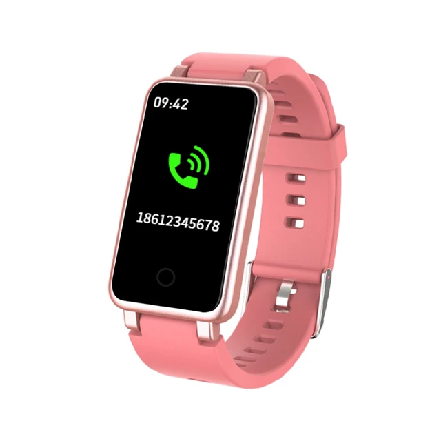 Alt view image 4 of 6 - C2 PLUS Square Smart Watch, Bluetooth Calling, Health & Fitness Tracker with Sleep Monitoring, Step Heart Rate & Calorie Tracking, Waterproof, Silicone Band, Touch Screen for iOS & Android black