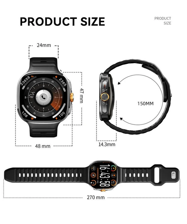 Alt view image 5 of 5 - 2026 M99 4G Smart Watch with SIM Card, 3+32GB Storage, Phone Call & Bluetooth Video Call, 2.16" Large Display, 1100mAh, Android OS, GPS Positioning & NFC, for Men & Women