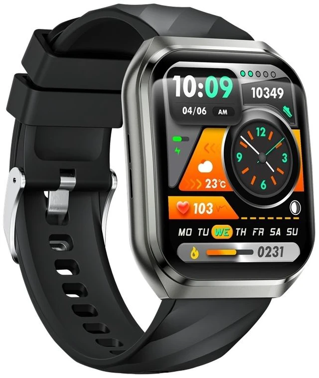Alt view image 4 of 5 - MT66 Smart Watch, 1.83" Curved 3D Square Display, 1000mAh Big Battery, Bluetooth 5.4 Calling, IP68 Waterproof, FitCloudPro App, Multiple Sports Modes, Fitness Smartwatch