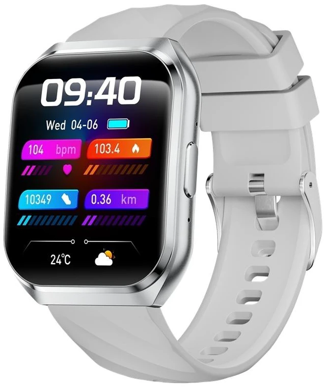 Alt view image 5 of 5 - MT66 Smart Watch, 1.83" Curved 3D Square Display, 1000mAh Big Battery, Bluetooth 5.4 Calling, IP68 Waterproof, FitCloudPro App, Multiple Sports Modes, Fitness Smartwatch