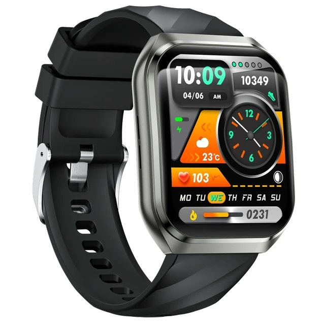 Alt view image 3 of 5 - MT66 Smart Watch, 1.83" Curved 3D Square Display, 1000mAh Big Battery, Bluetooth 5.4 Calling, IP68 Waterproof, FitCloudPro App, Multiple Sports Modes, Fitness Smartwatch white