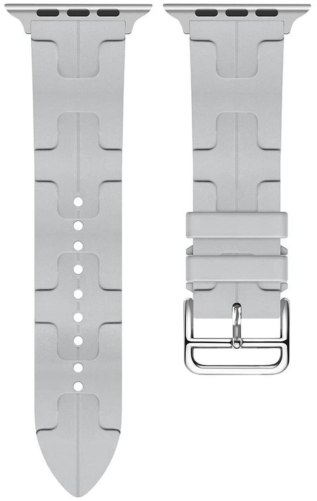 Alt view image 2 of 6 - Silicone Sports Watch Band 2-Pack for Apple Watch, 38/40/41/42/44/45/49mm Replacement Strap, Soft Waterproof Sweat-Resistant Rubber Band for iWatch Series 8 7 6 5 4 3 2 SE Ultra