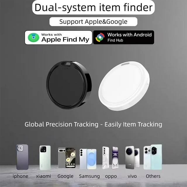 Alt view image 5 of 6 - Mini Smart Tracker, Bluetooth Anti-Lost Key Finder Locator Tag, Compact Round Design with Keyring Loop, for Keys, Bags, Luggage & Pets, Gift Box Packaging