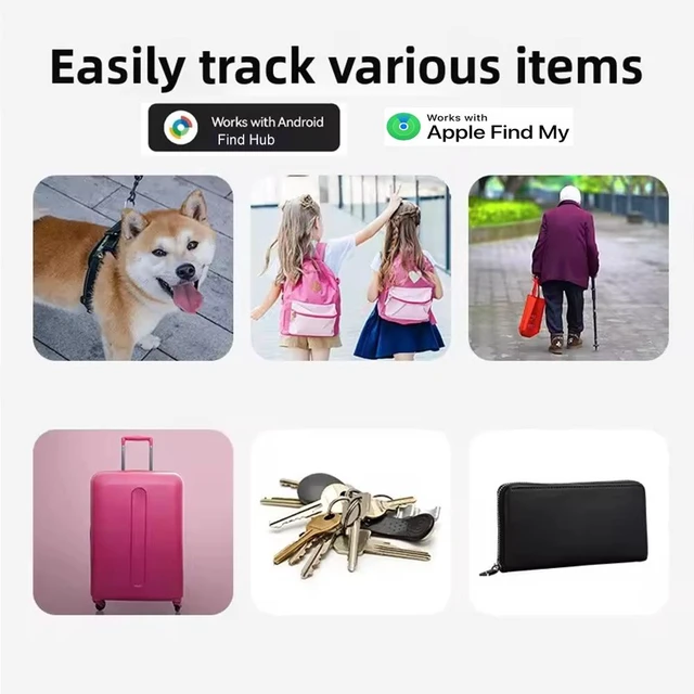 Alt view image 4 of 6 - Mini Smart Tracker, Bluetooth Anti-Lost Key Finder Locator Tag, Compact Round Design with Keyring Loop, for Keys, Bags, Luggage & Pets, Gift Box Packaging WHITE-F8