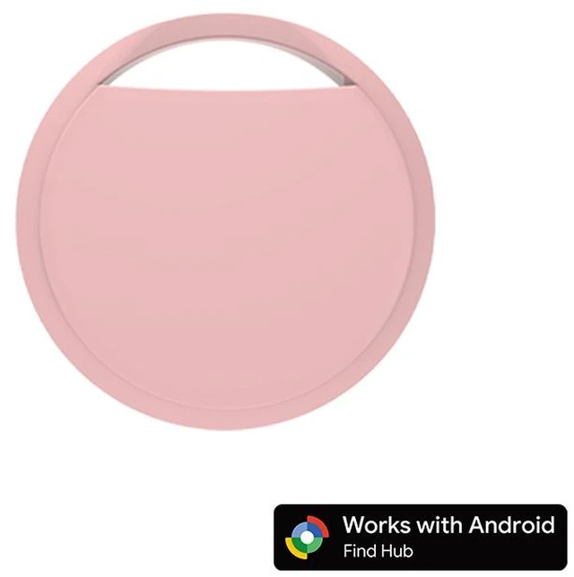 Main image of RSH Smart Item Tracker for Android, Bluetooth Locator Tag for Keys, Luggage & Pets, Compact Anti-Lost Finder with App Support, Easy Setup Light pink+Yellow