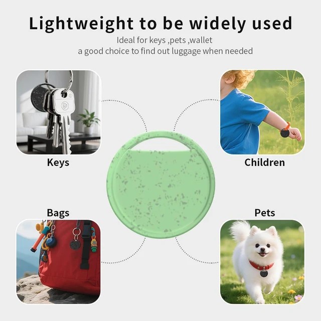 Alt view image 5 of 7 - RSH Smart Item Tracker for Android, Bluetooth Locator Tag for Keys, Luggage & Pets, Compact Anti-Lost Finder with App Support, Easy Setup Sky blue+Straw-pinkish purple