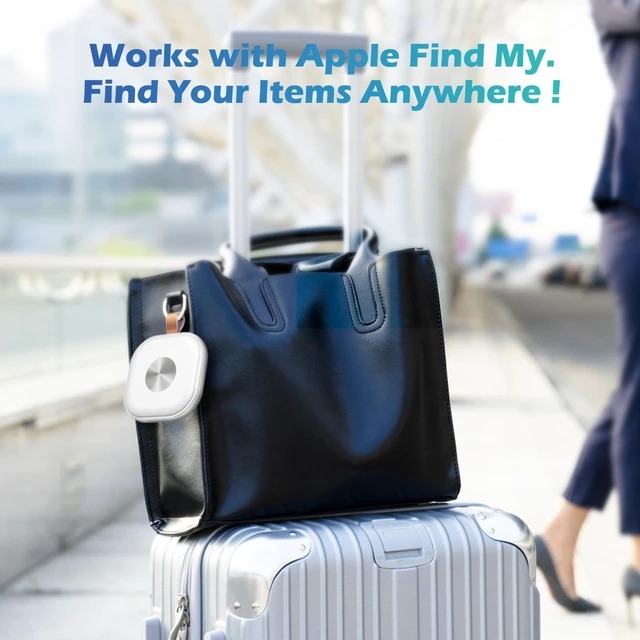 Alt view image 4 of 5 - Smart Tracker Tag for Android & iOS, Bluetooth Item Locator with Leather Loop, Compact Square Anti-Lost Finder for Keys, Bags, Luggage, Pets & Family,