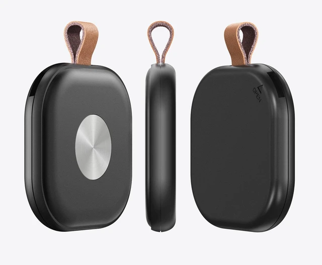 Main image of Smart Tracker Tag for Android & iOS, Bluetooth Item Locator with Leather Loop, Compact Square Anti-Lost Finder for Keys, Bags, Luggage, Pets & Family,