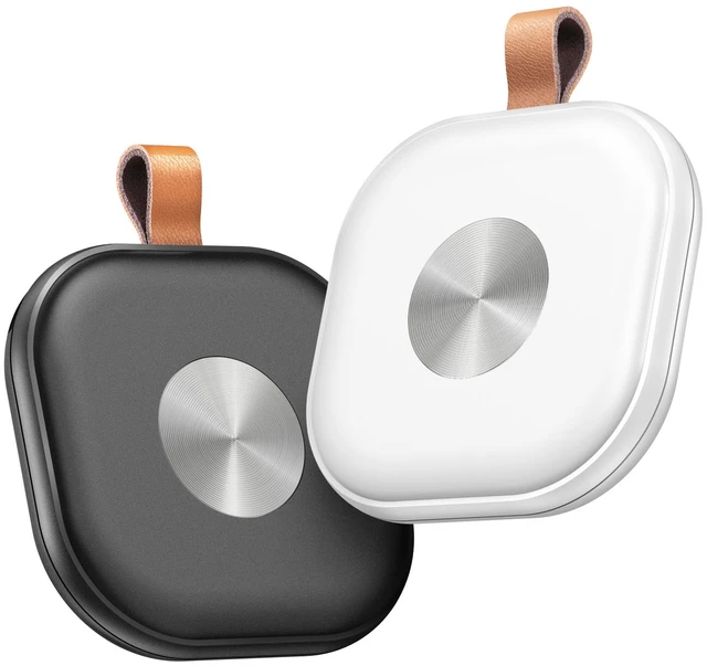 Main image of Smart Tracker Tag for Android & iOS, Bluetooth Item Locator with Leather Loop, Compact Square Anti-Lost Finder for Keys, Bags, Luggage, Pets & Family, WHITE