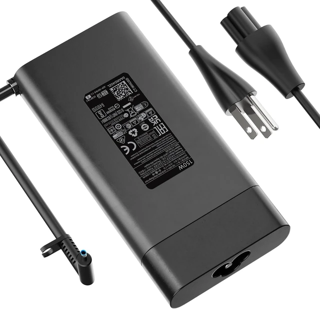 Main image of 150W 135W Charger Compatible with HP Gaming Laptop 4.5x3.0mm Round Blue Tip
ZBook 15 16 17 15U 15V Fury G7 G8 Studio G9 G8 G7 G6 G5 G4 G3 OMEN Victus Pavilion AC Adapter | 19.5V 7.7A Power Supply Cord