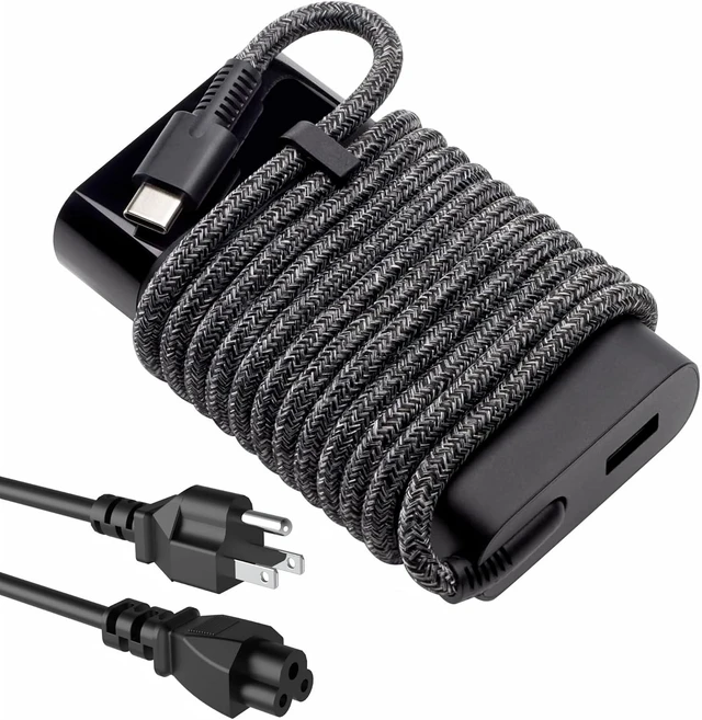 Main image of 65W USB C Laptop Charger Compatible with HP Laptop Spectre X360,Elitebook X360,Omnibook,Pavilion, Envy,Elite x2,Chromebook,Zbook,ProBook Type C Computer AC Adapter