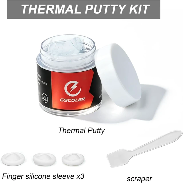Alt view image 7 of 7 - Thermal Putty - 10 Gram - >15W/mK High Performance Replacement for Thermal Paste and Thermal Pads, Non-Conductive Gap Filler for Server, GPU, VRAM, VGA Unit, IC Processor, PC & Console Cooling