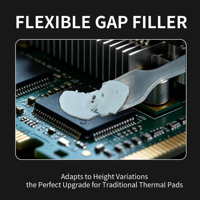 Alt view image 3 of 7 - Thermal Putty - 10 Gram - >15W/mK High Performance Replacement for Thermal Paste and Thermal Pads, Non-Conductive Gap Filler for Server, GPU, VRAM, VGA Unit, IC Processor, PC & Console Cooling