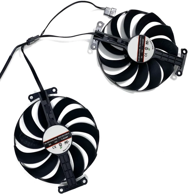 Main image of Graphics Card Cooling Fans Suitable for ASUS ATS RTX 3060 Dual RTX 3060Ti 3070 Series Desktop FDC10U12S9-C 95mm 12V 0.45A 7Pin 6wires Video Card Cooler Fans GPU Fan (2PCS)