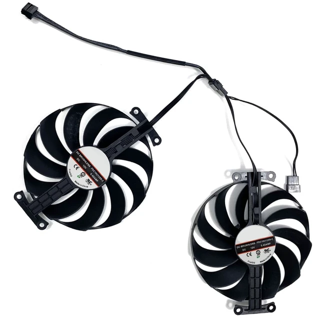 Alt view image 6 of 7 - Graphics Card Cooling Fans Suitable for ASUS ATS RTX 3060 Dual RTX 3060Ti 3070 Series Desktop FDC10U12S9-C 95mm 12V 0.45A 7Pin 6wires Video Card Cooler Fans GPU Fan-4pcs