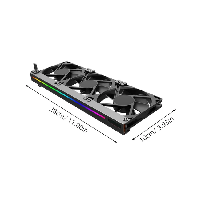 Alt view image 6 of 7 - GPU Fan Cooler with Pin Argb Sync Plug Silent Triple Fan Design for Graphic Card Cooling Stable High Performance Computer Accessory Compatible with Desktop Pci Slots