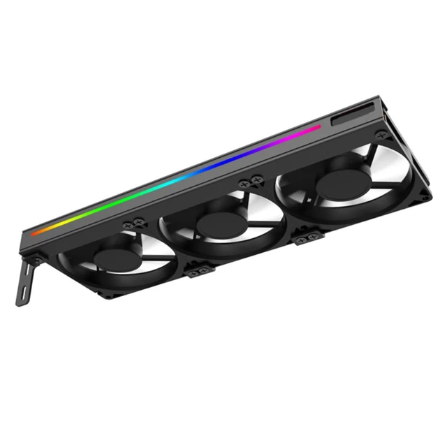 Alt view image 3 of 7 - GPU Fan Cooler with Pin Argb Sync Plug Silent Triple Fan Design for Graphic Card Cooling Stable High Performance Computer Accessory Compatible with Desktop Pci Slots