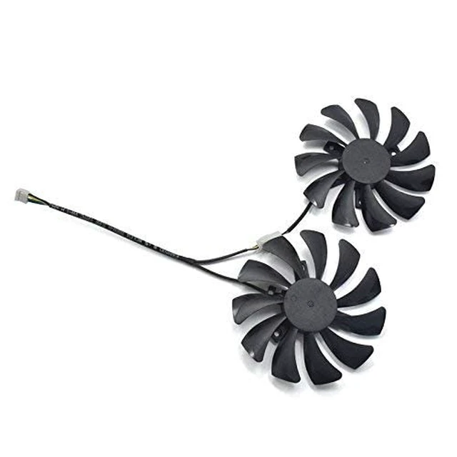 Alt view image 5 of 5 - HA9010H12F-Z 85mm 4-Pin Video Card Cooling Fan Replacement for MSI GTX 1050 1060 Graphic Card PNY GTX1070 DIY Fan-2PCS