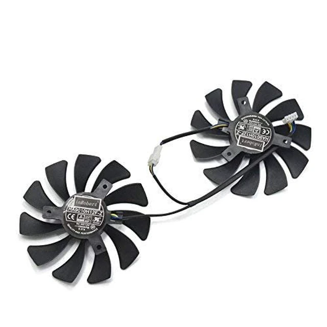 Alt view image 3 of 5 - HA9010H12F-Z 85mm 4-Pin Video Card Cooling Fan Replacement for MSI GTX 1050 1060 Graphic Card PNY GTX1070 DIY Fan-2PCS