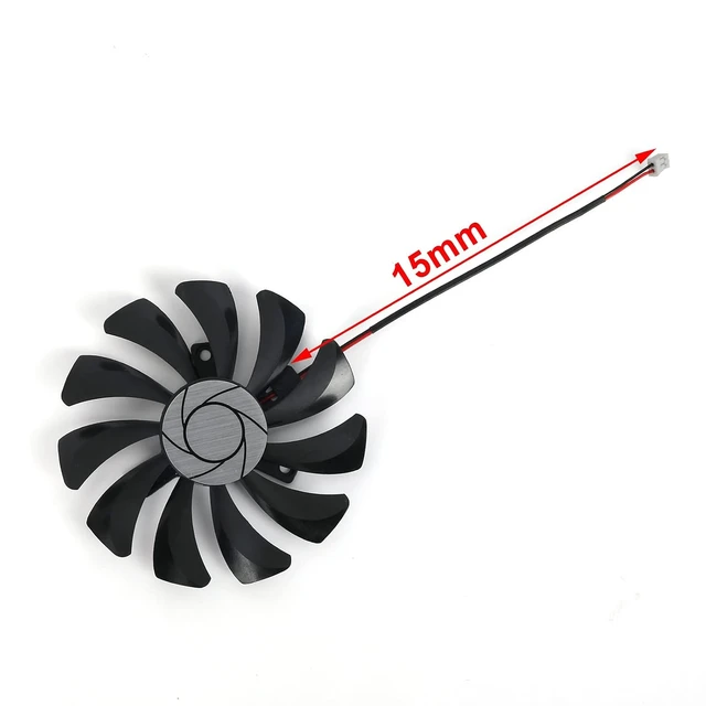 Alt view image 2 of 4 - 85mm HA9010H12F-Z 12V 0.57A 2Pin GPU Fan for MSI GTX 1050 Ti Aero ITX Graphics Card (2Pin Power Connector)-4PCS